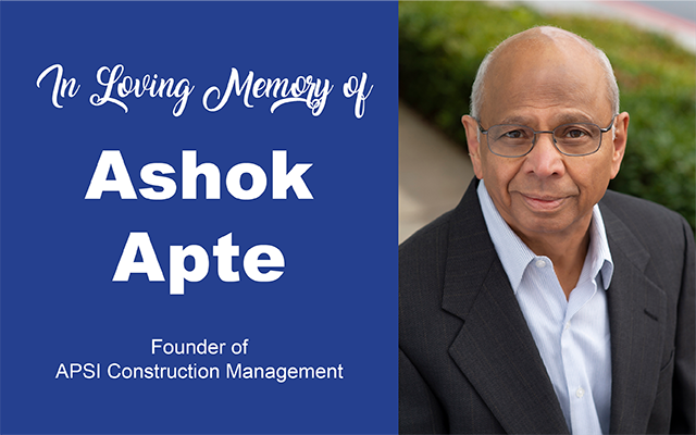 In Loving Memory of Ashok Apte, Founder of APSI