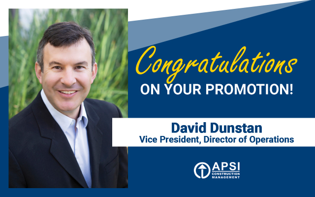 Promotion Announcement: David Dunstan, Vice President, Director of Operations